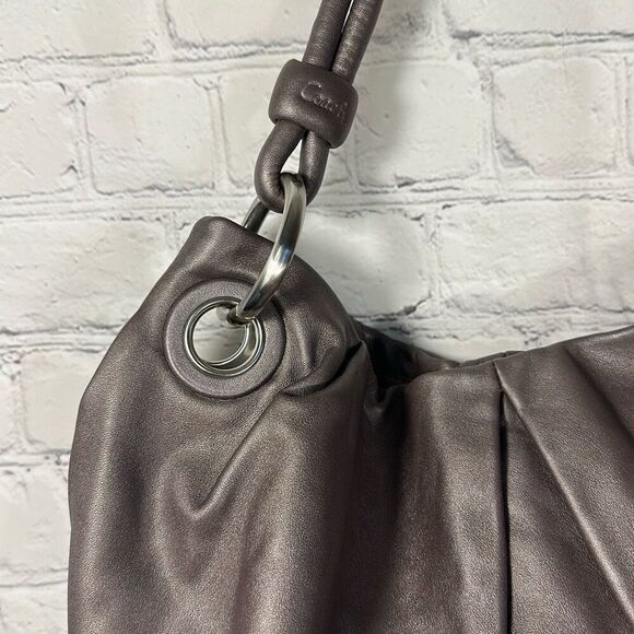 COACH Parker  HOBO Leather Shoulder‎ Bag Purse Handbag knot tie 14157